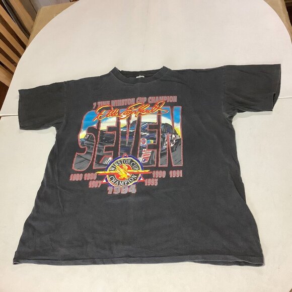 Nascar Dale Earnhardt 7X Winston Cup Champion T-Shirt Single Stitch NO SIZE TAG - Picture 1 of 9